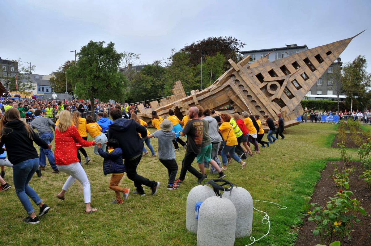Four tonnes of boxes recycled from Festival activities at weekend