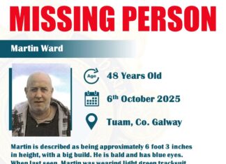 Garda appeal for missing Tuam man Martin Ward (48)