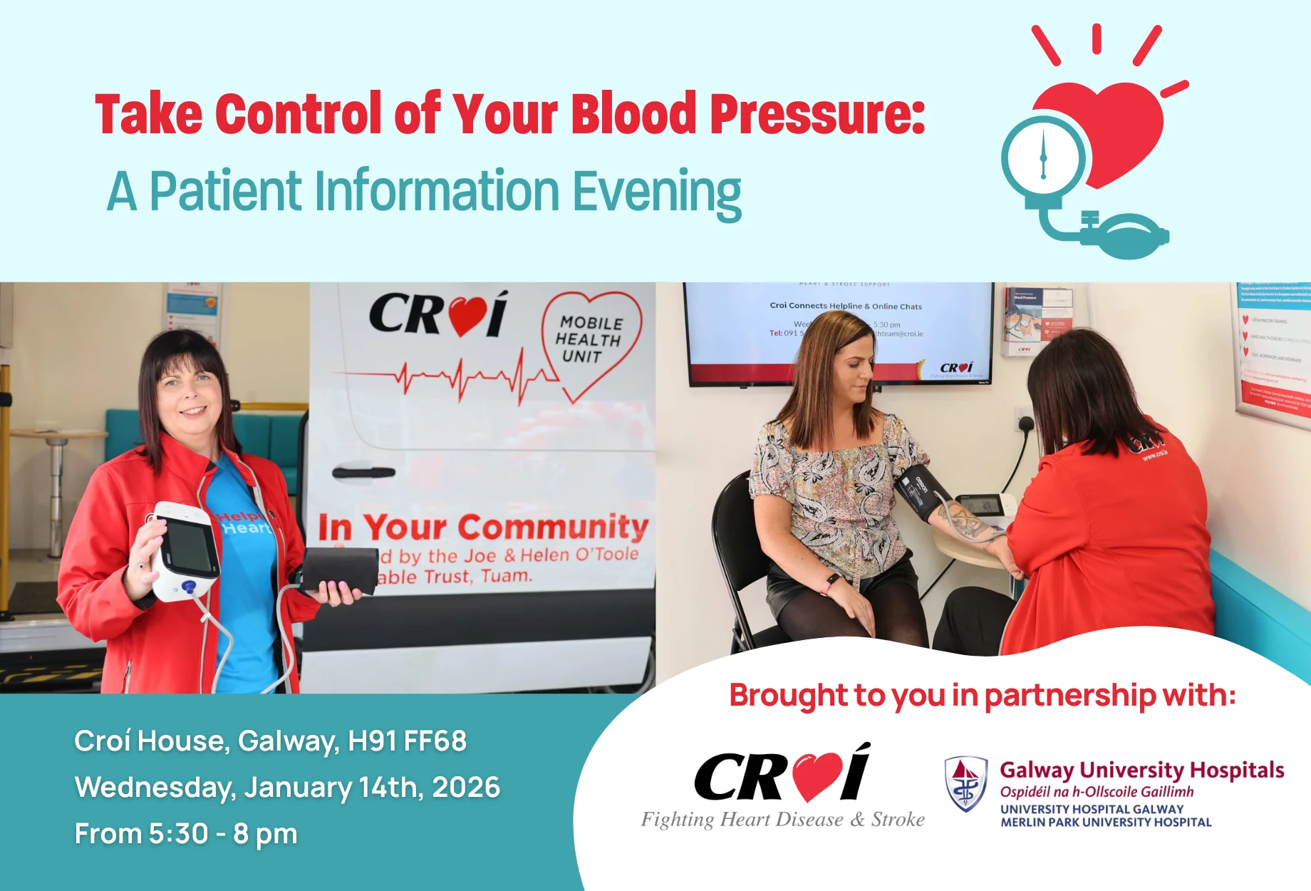Croí holding public event on managing high blood pressure - Galway Daily