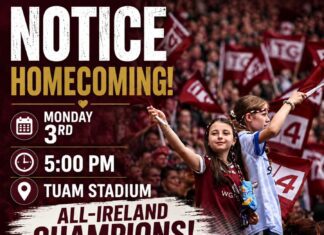 Homecoming for victorious Galway Senior Ladies Football in Tuam on Monday