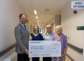 Family raises €2,000 for Portiuncula Hospital in memory of care provided